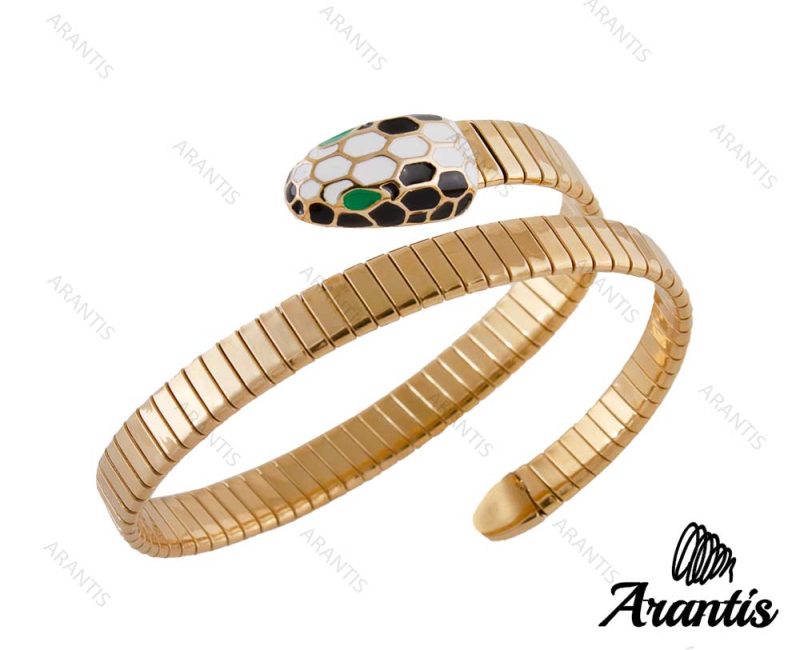 دستبند بولگاری ماری زنانه طلایی w-7004