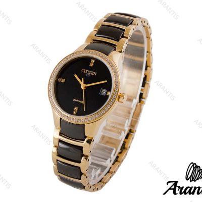ساعت مچی سیتیزن VIP زنانه بند سرامیکی w-9004