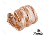 ساعت بولگاری ماری زنانه رزگلد نگین دار w-3204