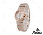 ساعت امگا کانسلیشن زنانه رزگلد سیلور نگین دارw-6704