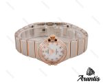 ساعت امگا کانسلیشن زنانه رزگلد سیلور نگین دارw-6704
