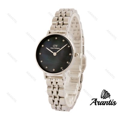 ساعت دنیل ولینگتون زنانه استیل صفحه مشکی صدفی w-8445