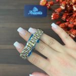 ساعت امپریو آرمانی زنانه دو رنگ طلایی صفحه نقره ای شماره نگین