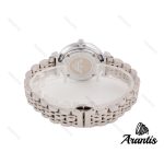 ساعت امپریو آرمانی زنانه نقره ای صفحه سفید ایندکس نگین w-0955