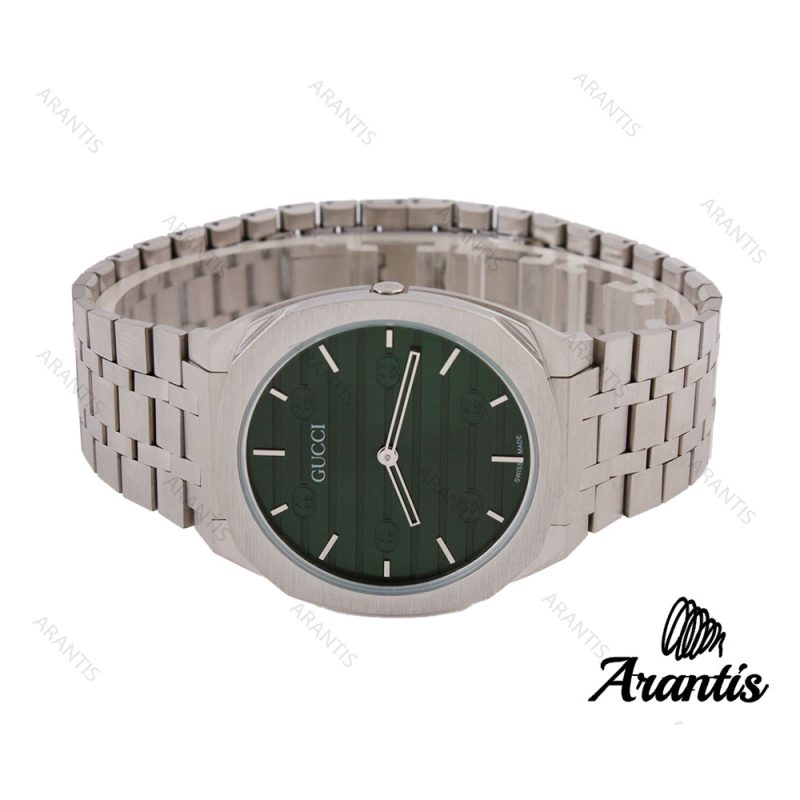ساعت گوچی 25H مردانه استیل صفحه سبز m-4375