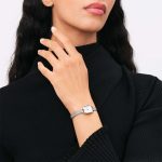 ساعت دنیل ولینگتون زنانه مستطیلی ظریف سیلور صفحه سفید w-9155