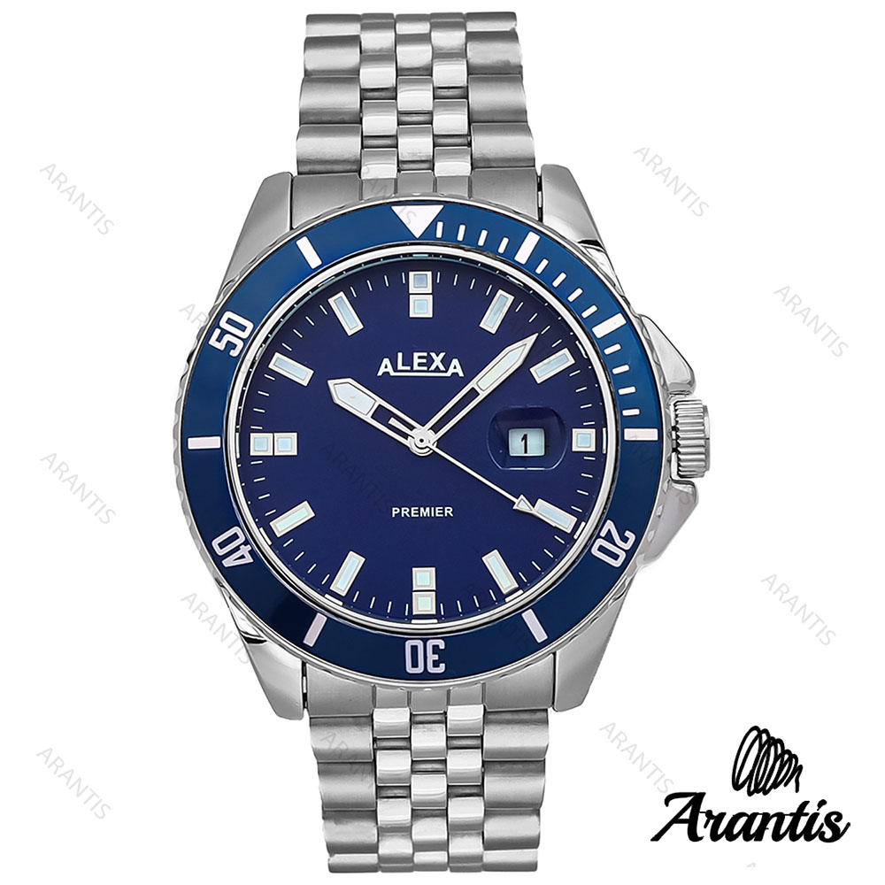 الکسا Premier A0058 مردانه استیل صفحه آبی