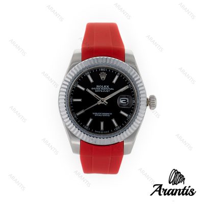 ساعت مردانه رولکس DateJust 2 بند رابر قرمز
