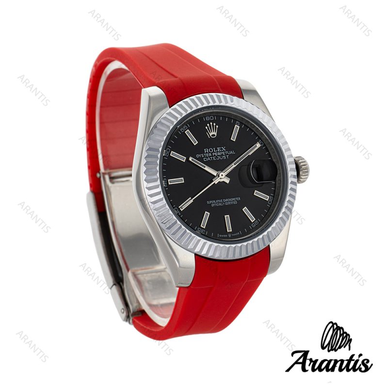 a231 ساعت مردانه رولکس DateJust 2 بند رابر قرمز
