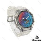 کاسیو جیشاک GA2100 مردانه مشکی صفحه هفت رنگ