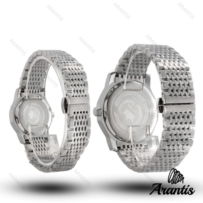 ساعت ست سیتیزن Diamond نقره ای صفحه سبز s-10186