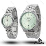 ساعت ست سیکو Diamond سیلور صفحه سبز s-10193