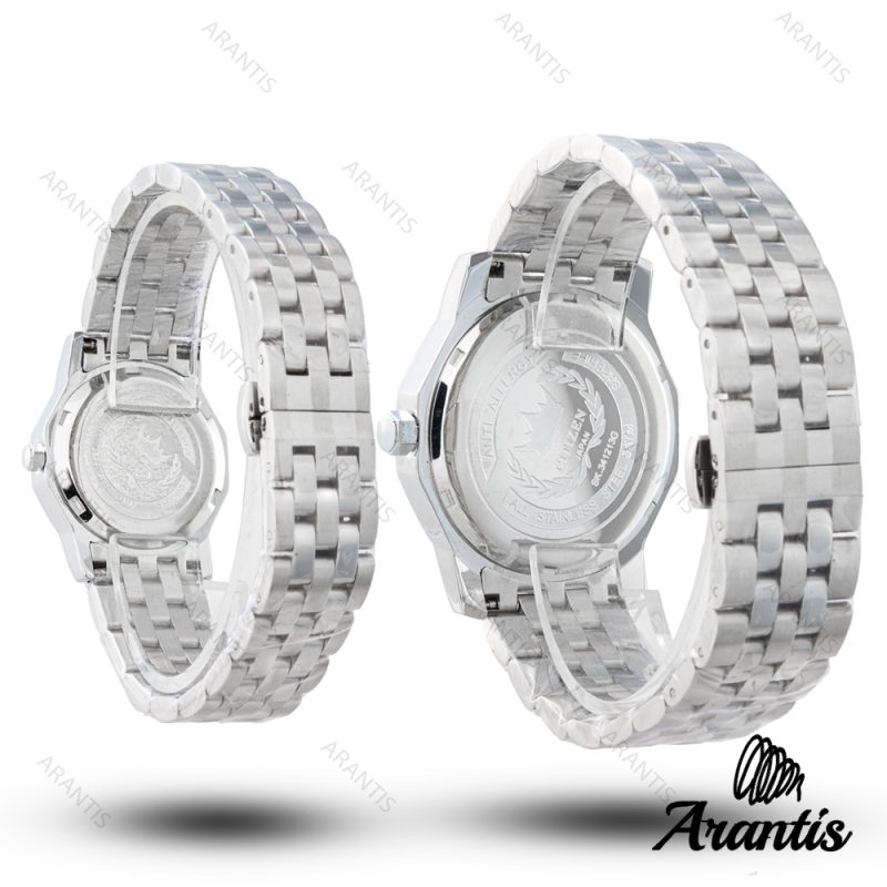 ساعت ست سیتیزن diamond نقره ای صفحه تیفانی s-10221