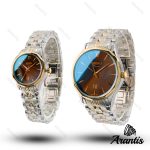 ساعت ست رومانسون diamond سیلور طلایی صفحه قهوه ای s-10205