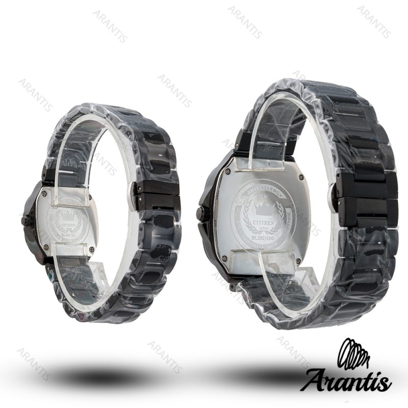 ساعت ست سیتیزن diamond تمام مشکی مربعی s-10223