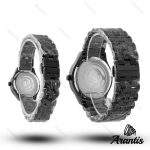 ساعت ست رومانسون diamond مشکی صفحه قهوه ای s-10206