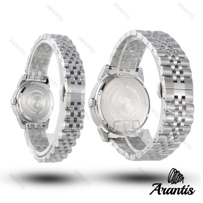 ساعت ست رومانسون diamond تمام سیلور s-10208