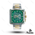 ساعت مردانه الگانس diamond سیلور طلایی صفحه سبز s-10243