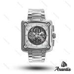 ساعت مردانه الگانس diamond سیلور صفحه سفید مشکی s-10242