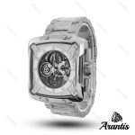 ساعت مردانه الگانس diamond سیلور صفحه سفید مشکی s-10242