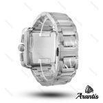 ساعت مردانه الگانس diamond سیلور صفحه سفید مشکی s-10242
