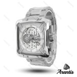 ساعت مردانه الگانس diamond سیلور صفحه سفید s-10241
