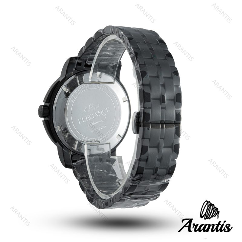 ساعت مردانه الگانس diamond مشکی صفحه تیفانی m-10238
