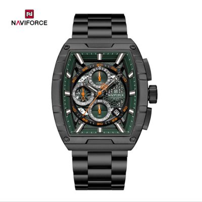 ساعت مچی اورجینال نیوی فورس Nf8066 مشکی صفحه سبز مدل m-10361
