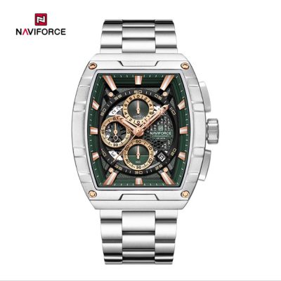 ساعت مچی اورجینال نیوی فورس Nf8066 مشکی صفحه سبز مدل m-10361