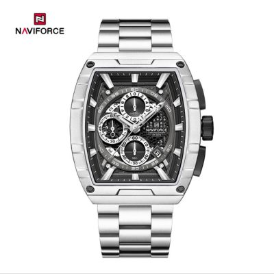 ساعت مچی اورجینال نیوی فورس Nf8066 استیل صفحه مشکی مدل m-10364
