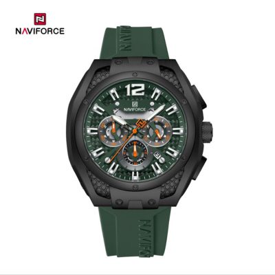 ساعت مچی اورجینال نیوی فورس NF 8063 سبز بند رابر مدل m-10366