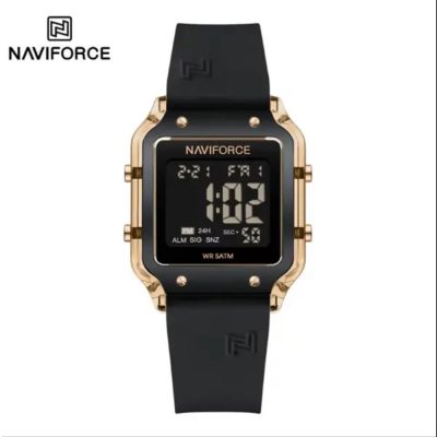 ساعت دیجیتال نیوی فورس مدل NF7120 مشکی بدنه سیلور مدل m-10395