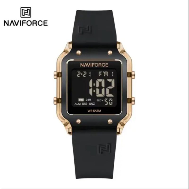 10384 ساعت دیجیتال نیوی فورس مدل NF7120 مشکی بدنه سیلور مدل m-10395
