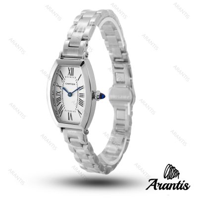 ساعت کارتیه زنانه قاب سیلور صفحه سفید w-10286