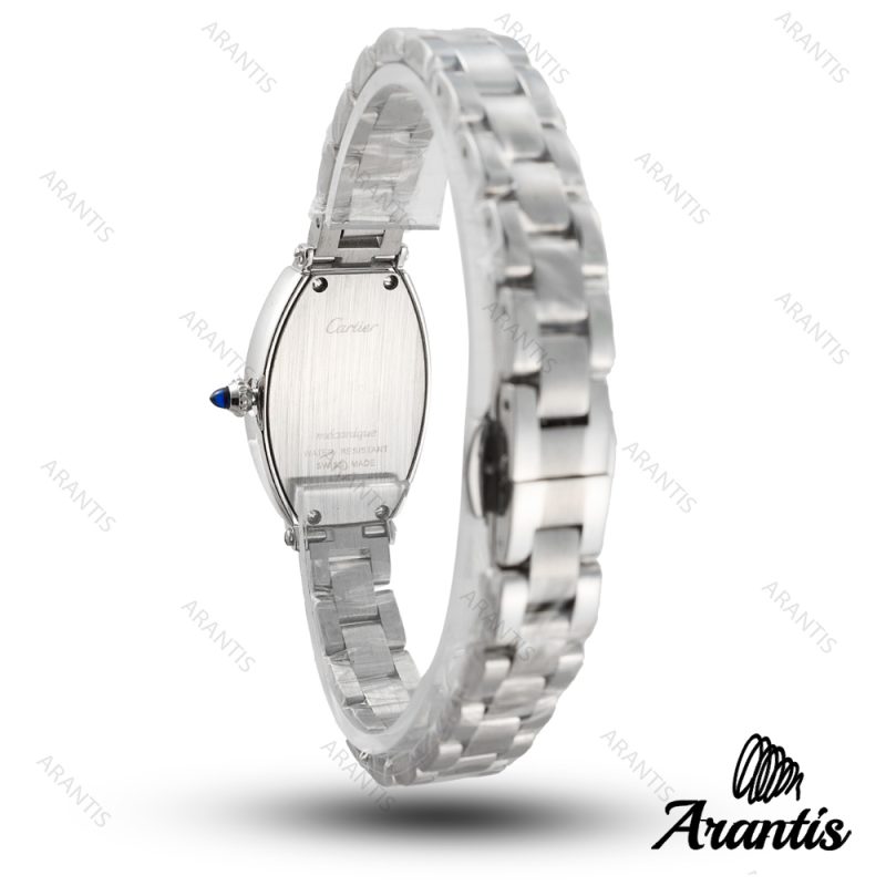ساعت کارتیه زنانه قاب سیلور صفحه سفید w-10286