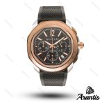 ساعت بولگاری مردانه کرنوگراف octo finissimo اکتو فینیسیمو رزگلد مشکی m-10305