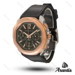 ساعت بولگاری مردانه کرنوگراف octo finissimo اکتو فینیسیمو رزگلد مشکی m-10305