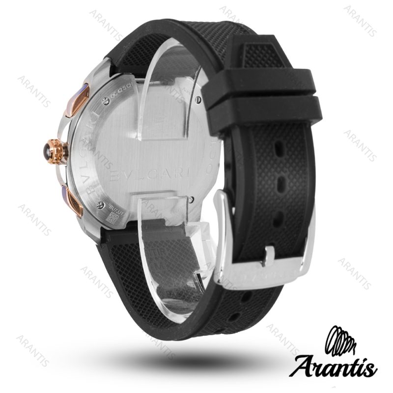 ساعت بولگاری مردانه کرنوگراف octo finissimo اکتو فینیسیمو رزگلد مشکی m-10305