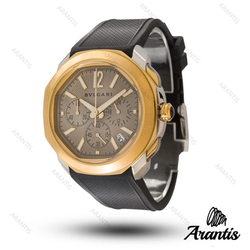 ساعت بولگاری مردانه کرنوگراف octo finissimo اکتو فینیسیمو صفحه بژ m-10307