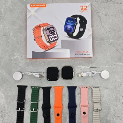ساعت هوشمند اپل مدل KW36 MAX با ۷ بند اضافه u-10316