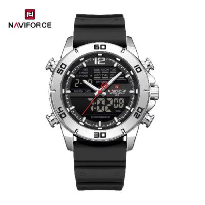 ساعت دیجیتال نیوی فورس مدل NF7120 مشکی بدنه سیلور مدل m-10395