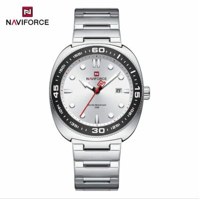 ساعت مچی مردانه نیوی فورس NF 9250 نقره ای قاب مشکی مدل m-10445