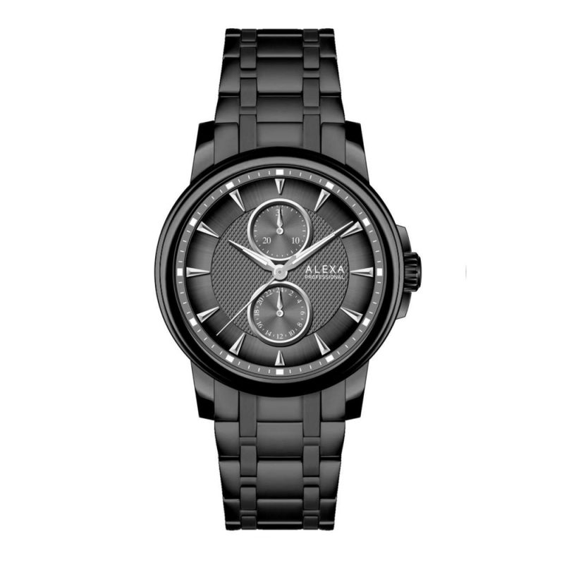 ساعت مردانه الکسا اورجینال 3030-C تمام مشکی مدل m-10542