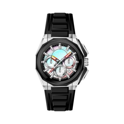 ساعت مردانه الکسا اورجینال 3011-A کرنوگراف رابر مشکی سیلور مدل m-10580